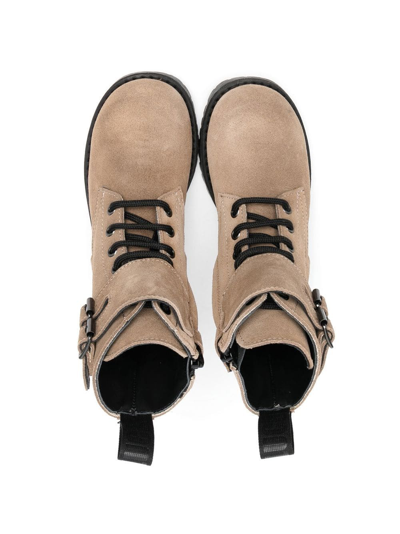 Gallucci Buckle-strap Ankle Boots In Neutrals