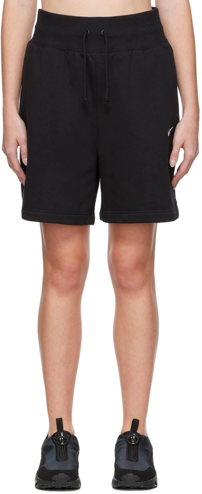 Shop Nike Black Phoenix Shorts In Black/sail