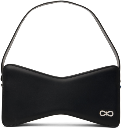 Shop Mach & Mach Black Bow Baguette Bag