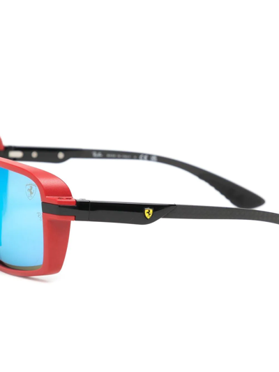 Shop Ray Ban X Scuderia Ferrari Tinted Sunglasses In Black