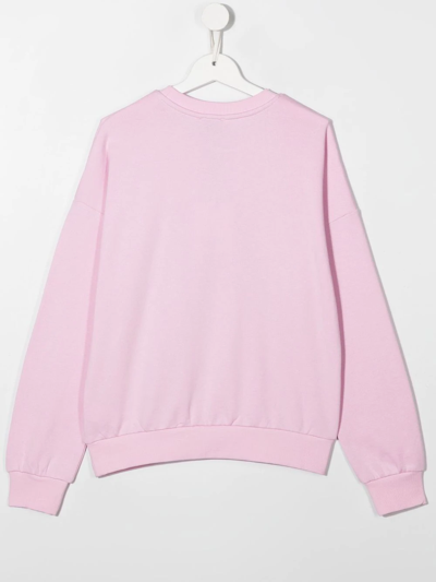 Shop Kenzo Graphic-print Crew-neck Sweatshirt In Pink