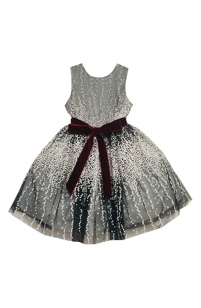 Joe-ella Kids' Glitter Dot Sleeveless Dress In Black