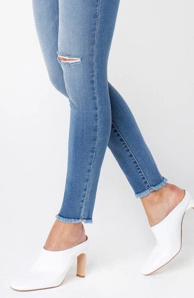 Shop Rachel Roy High Waist Ripped Ankle Skinny Jeans In Stature