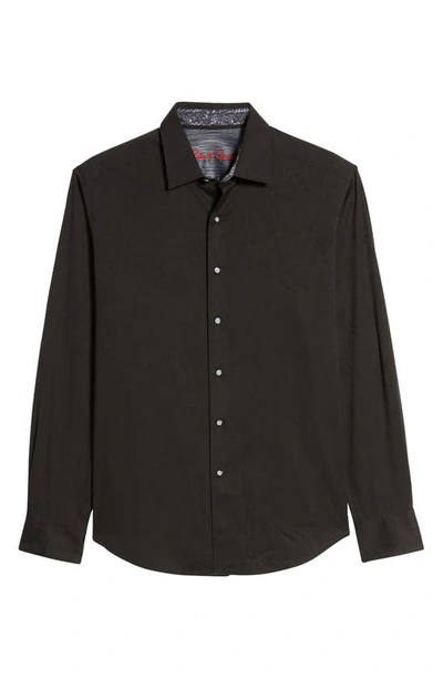 Shop Robert Graham Andretti Paisley Jacquard Button-up Shirt In Black
