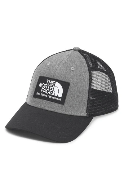 Shop The North Face Mudder Recycled Trucker Hat In Black/med Grey Heather