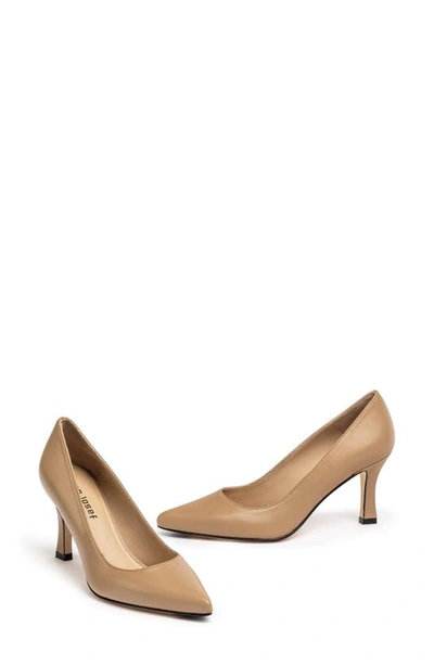 Shop Jon Josef Paris Pump In Dark Nude Leather