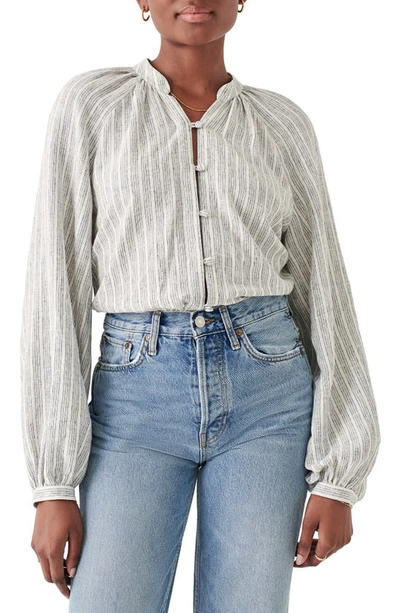 Shop Faherty Naomi Stripe Long Sleeve Blouse In Sierra Stripe