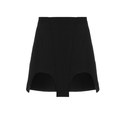 Shop Dion Lee Black Double Arch Mini Skirt