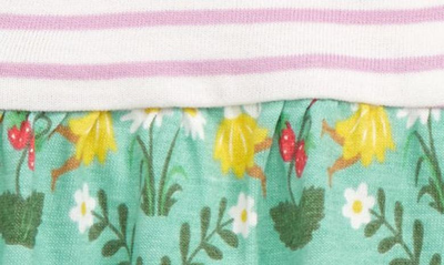 Shop Mini Boden Stripe & Fairies Long Sleeve Dress In Fountain Flower Fairies