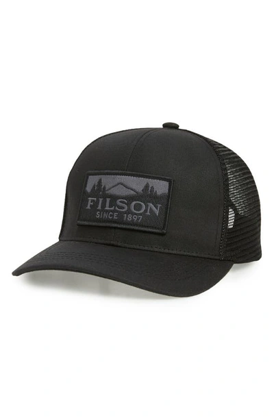 Shop Filson Logger Trucker Hat In Black