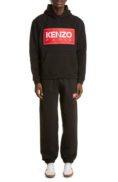 Shop Kenzo Paris Classic Logo Hoodie In Black