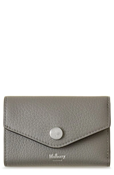 Shop Mulberry Darley Folded Leather Wallet In Charcoal