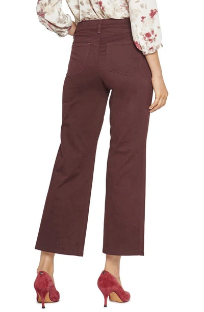 Shop Nydj Sateen Relaxed Flare Jeans In Eggplant