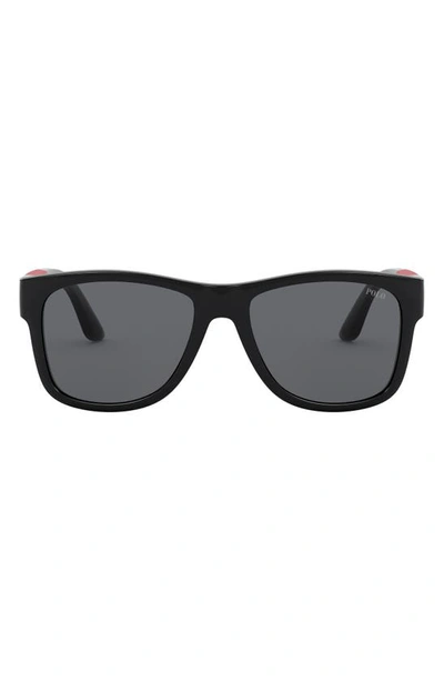 Shop Polo Ralph Lauren 54mm Rectangular Sunglasses In Black