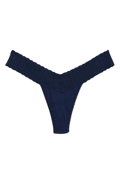 Shop Hanky Panky Eco Rx™ Low Rise Thong In Inky Blue