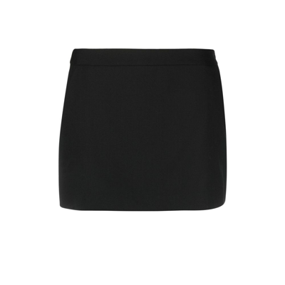 Shop St. Agni Black Tailored Wool Mini Skirt