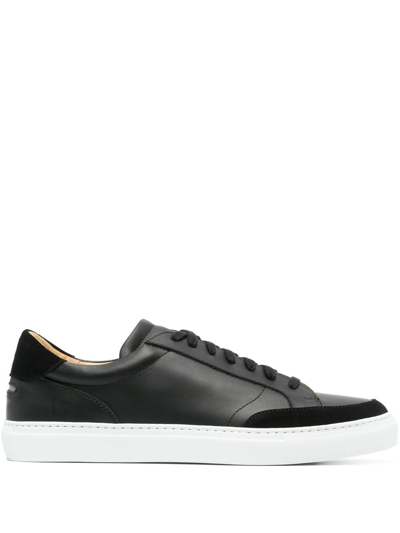 Shop Unseen Footwear Helier Low Top Leather Sneakers - Men's - Rubber/calf Leather In Black