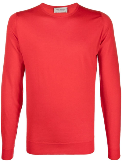 Shop John Smedley Pullover In Red