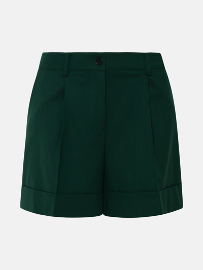 Shop P.a.r.o.s.h Green Wool Liliuxy Shorts