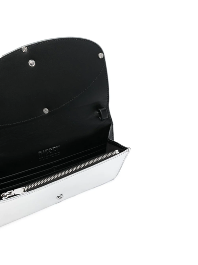 Diesel Metallic Leather Wallet On Chain In H0535