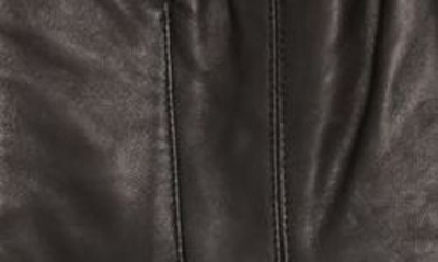 Shop Cole Haan Signature Wing Collar Leather Jacket In Black
