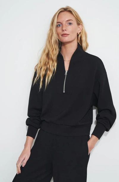 Shop Varley Davidson Woven Sweatshirt In Black