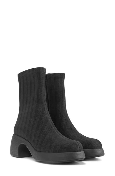 Shop Camper Thelma Knit Boot In Black