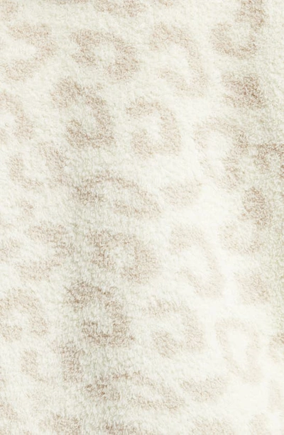 Shop Barefoot Dreams Cozychic™ Cheetah Print Zip Hoodie In Cream/ Stone
