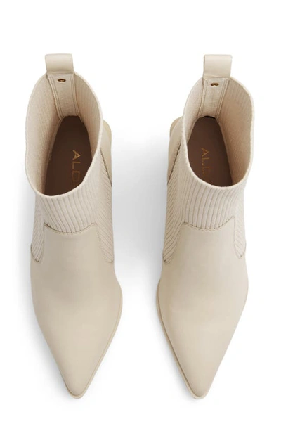 Shop Aldo Ganina Pointed Toe Bootie In Other White