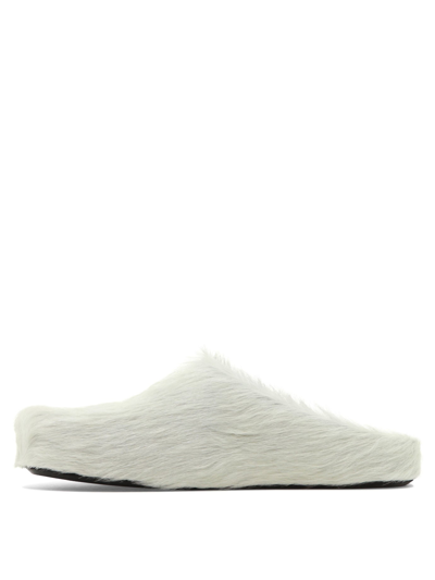 Shop Marni "fussbet" Slippers In White
