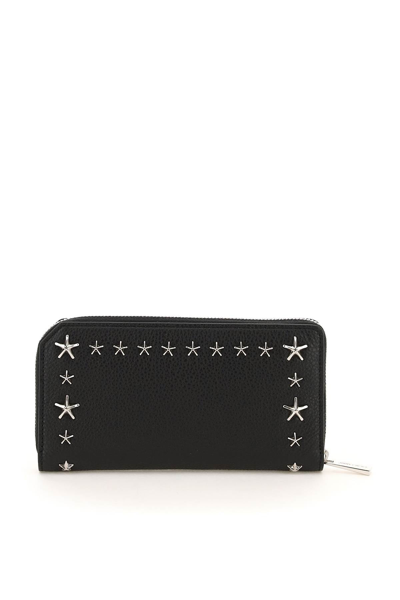 Shop Jimmy Choo 'carnaby' Leather Wallet In Black