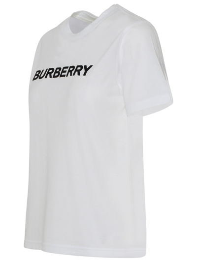 Shop Burberry T-shirt Margot In Cotone In White