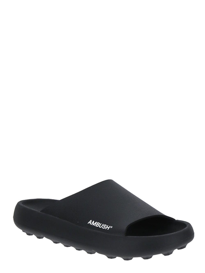 Ambush Round-toe Rubber Slides In Black