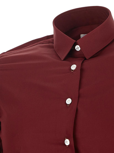 Shop Finamore Burgundy Shirt