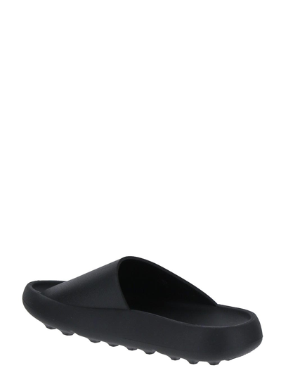 Ambush Round-toe Rubber Slides In Black