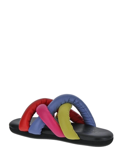 Shop Moncler Genius Jbraided Slides In Multicolor