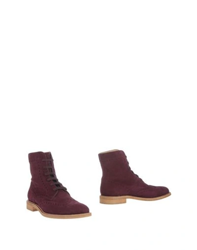Tod's Ankle Boots In Deep Purple