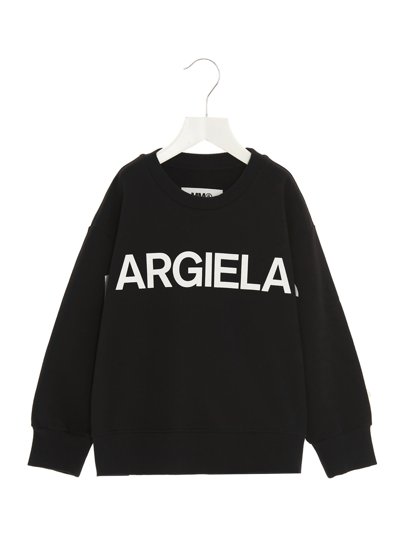 Shop Mm6 Maison Margiela Logo Sweatshirt In Black