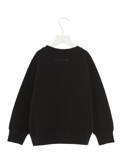 Shop Mm6 Maison Margiela Logo Sweatshirt In Black
