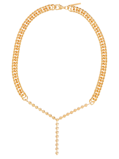 Shop Y/project Maxi Y Necklace In Gold