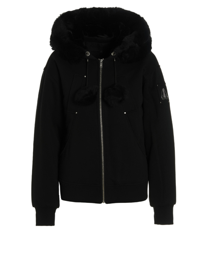 Shop Moose Knuckles Bergen Bunny Hooded Jacket In Black