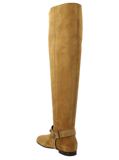 Shop Etro Crown Me Boots In Brown