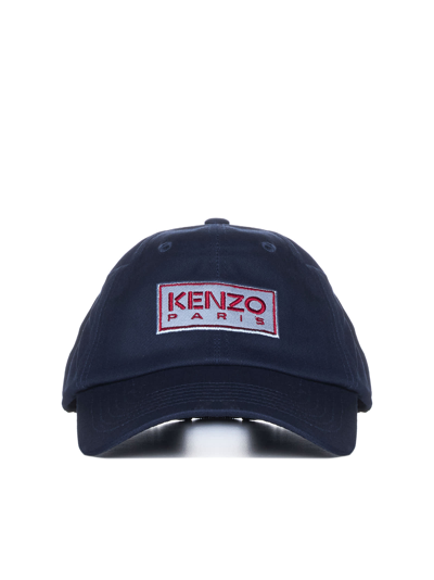 Shop Kenzo Hat In Navy Blue