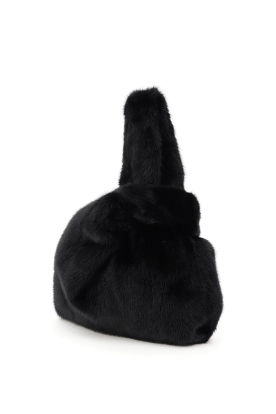 Shop Simonetta Ravizza Furrissima Mink Handbag In Black
