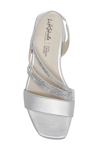 Lifestride Joy Strappy Sandal In Silver
