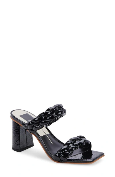 Shop Dolce Vita Paily Braided Sandal In Midnight Patent Stella