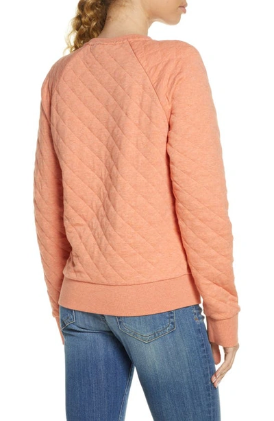 Shop Patagonia Quilt Crewneck Sweater In Mellow Melon-memn