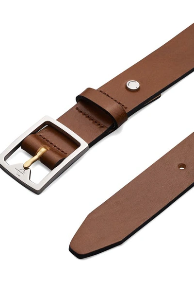 Shop Rag & Bone Leather Boyfriend Belt In Chestnut