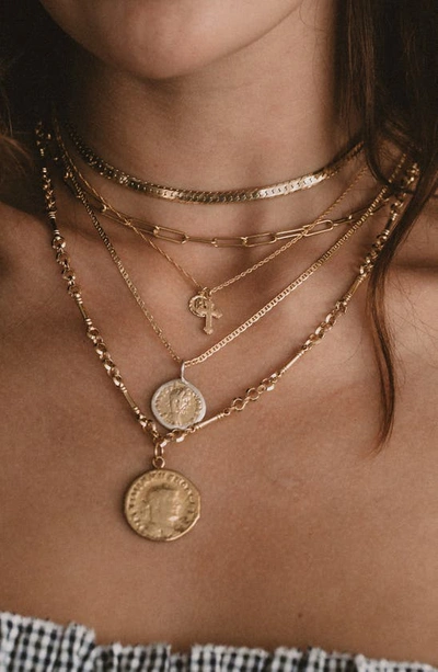 Child Of Wild The Hail Mary Dainty Pendant Necklace In Gold