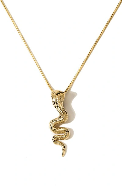 Shop Child Of Wild Cobra Pendant Necklace In Gold